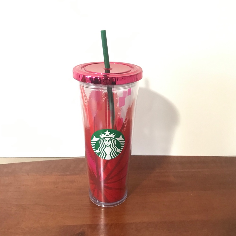Starbucks 24 oz Tumbler Hot Pink Metallic Lid - Picture 2 of 5